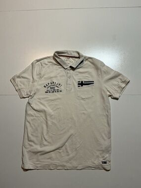 Napapijri Waterfront Area Land To The Sea N87 San Francisco Flag S/S Polo Shirt